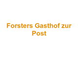 Forsters Gasthof zur Post Logo