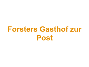 Forsters Gasthof zur Post Logo