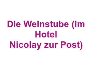 Die Weinstube (im Hotel Nicolay zur Post) Logo