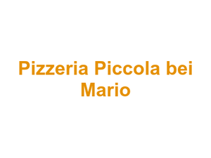 Pizzeria Piccola bei Mario Logo