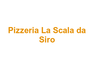 Pizzeria La Scala da Siro Logo