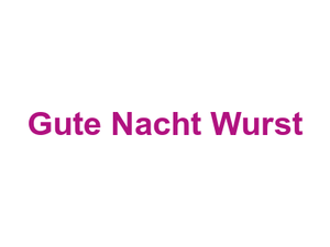 Gute Nacht Wurst Logo