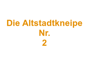 Die Altstadtkneipe Nr. 2 Logo