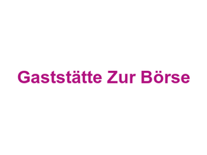 Gaststätte Zur Börse Logo