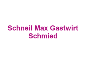 Schneil Max Gastwirt Schmied Logo