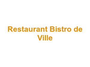 Restaurant Bistro de Ville Logo