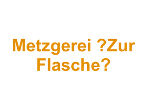 Metzgerei „Zur Flasche“ Logo