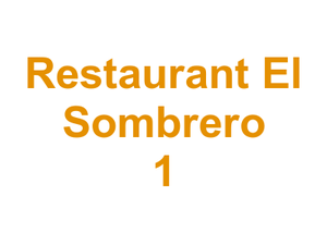 Restaurant El Sombrero 1 Logo