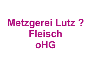 Metzgerei Lutz – Fleisch oHG Logo