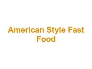 American Style Fast Food Logo