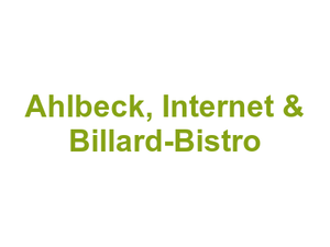 Ahlbeck, Internet & Billard-Bistro Logo