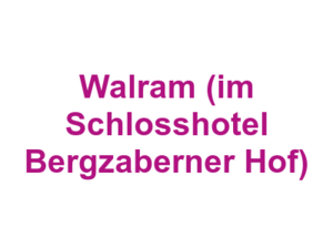 Walram (im Schlosshotel Bergzaberner Hof) Logo