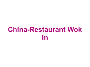 China-Restaurant Wok In Logo