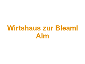Wirtshaus zur Bleaml Alm Logo