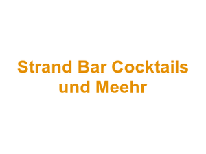 Strand Bar Cocktails und Meehr Logo