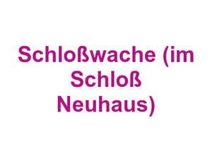 Tapas-Lounge in der Schloßwache (im Schloß Neuhaus) Logo