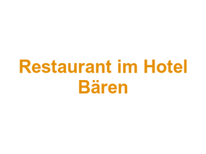 Restaurant im Hotel Bären Logo