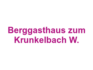 Berggasthaus zum Krunkelbach W. Logo