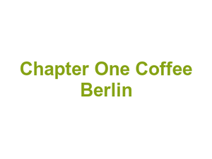 Chapter One Coffee Berlin Logo