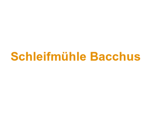 Schleifmühle Bacchus Logo