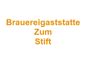 Brauereigaststatte Zum Stift Logo