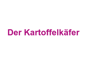 Der Kartoffelkäfer Logo