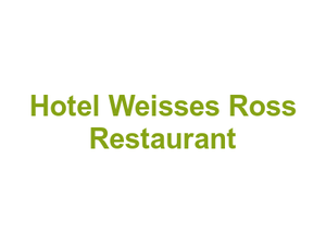 Hotel Weisses Ross Restaurant Logo