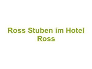 Ross Stuben im Hotel Ross Logo