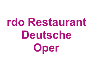 rdo Restaurant Deutsche Oper Logo