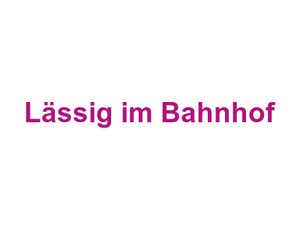 Lässig im Bahnhof Logo