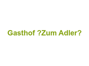 Gasthof „Zum Adler“ Logo