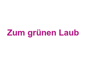 Zum grünen Laub Logo