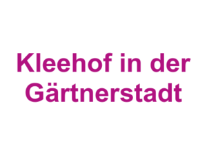 Kleehof in der Gärtnerstadt Logo