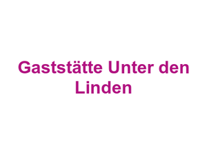 Gaststätte Unter den Linden Logo