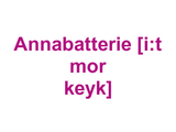 Annabatterie [i:t mor keyk] Logo