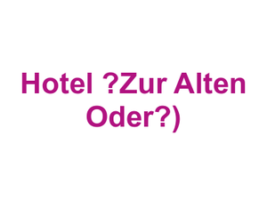 Restaurant Kontor (im Hotel „Zur Alten Oder“) Logo