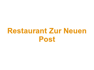 Restaurant Zur Neuen Post Logo