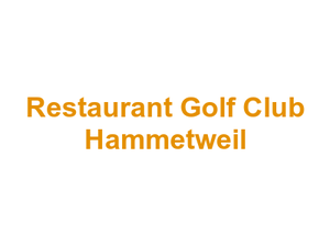 Restaurant Golf Club Hammetweil Logo