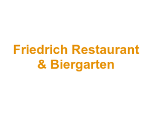 Friedrich Restaurant & Biergarten Logo
