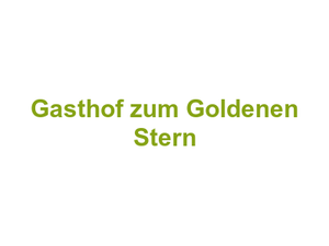 Gasthof zum Goldenen Stern Logo