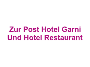 Zur Post Hotel Garni Und Hotel Restaurant Logo