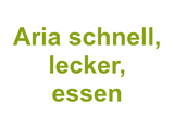 Aria schnell, lecker, essen Logo