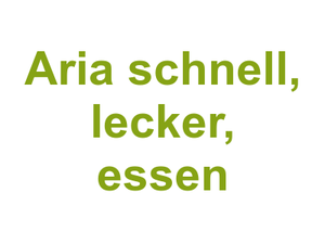 Aria schnell, lecker, essen Logo