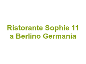Ristorante Sophie 11 a Berlino Germania Logo