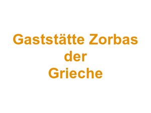 Gaststätte Zorbas der Grieche Logo