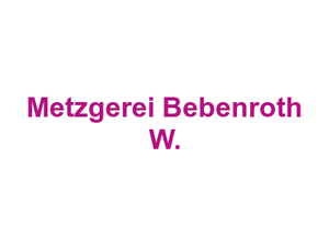 Metzgerei Bebenroth W. Logo