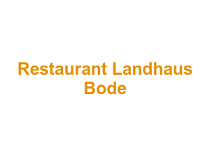 Restaurant Landhaus Bode Logo