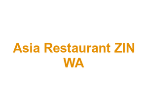 Asia Restaurant ZIN WA Logo