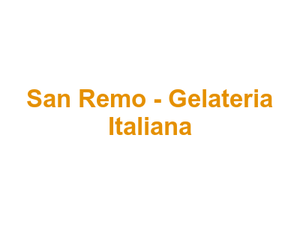 San Remo - Gelateria Italiana Logo