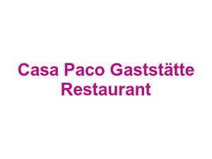 Casa Paco Gaststätte Restaurant Logo